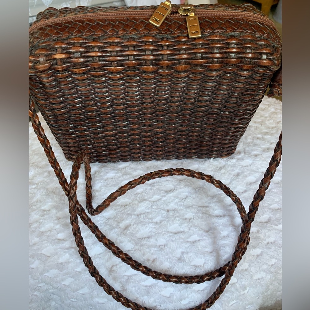 Cem brown leather weave bay